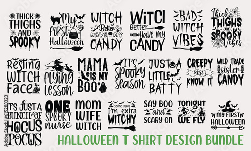 Halloween   SVG t-shirt design bundle. Graphics Typography quote vector Creative pumpkin scary trendy tee Skeleton seamless pattern Illustration. Ready   for print, costume, template, Striker, 