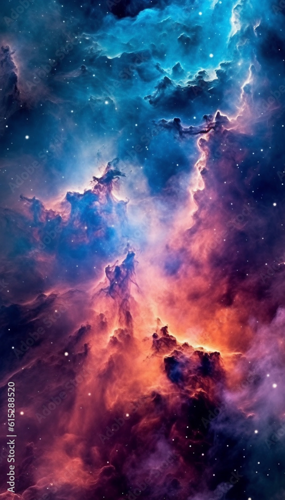 Fototapeta premium Generative AI Cosmic space and stars, science fiction wallpaper. Beauty of deep space. Billions of galaxies in the universe Cosmic art background