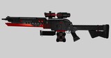 Black Gun sci fi super gun shot weapon future wars Toy gun 