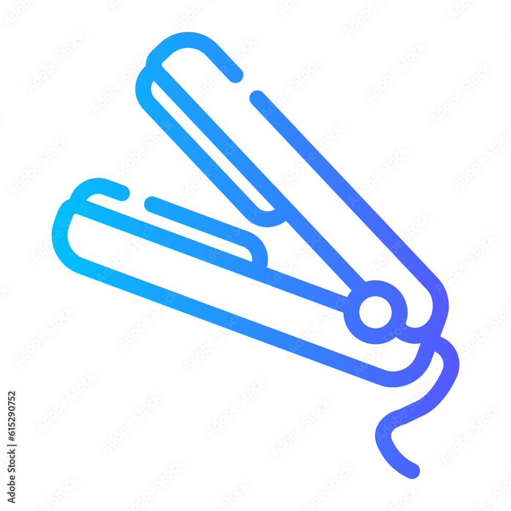 hair straightener Line Gradient Icon