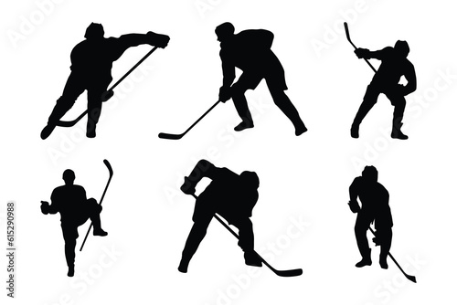 hockey player logo vector silhouette