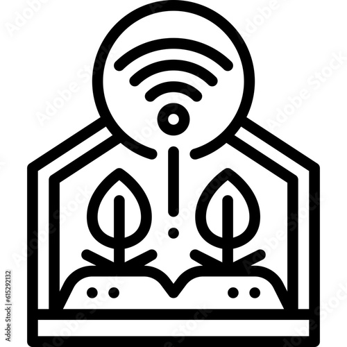 smart farm line icon