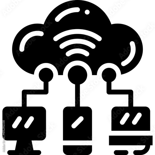 cloud server solid icon