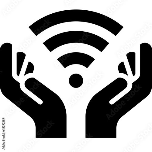 wireless solid icon