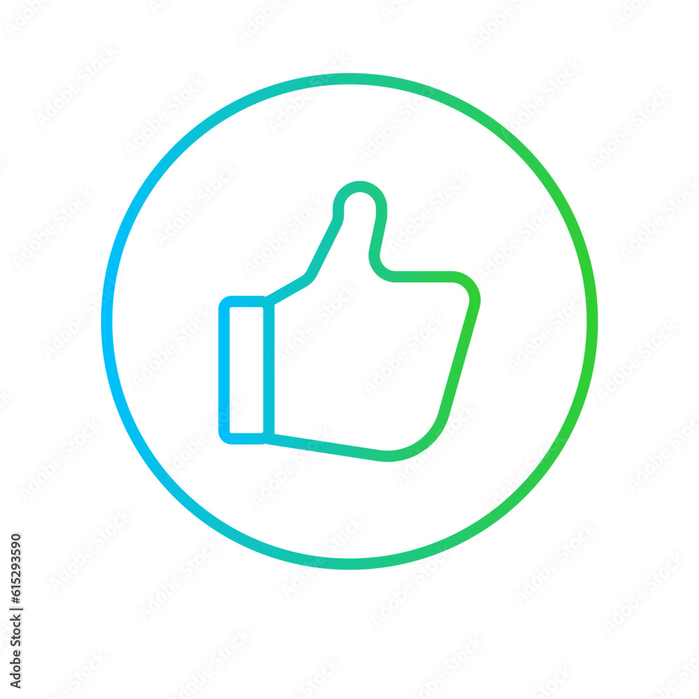 Recommended e-commerce icon with blue and green gradient outline style. rubber, market, great, rated, promotional, feedback, button. Vector Illustration Recommended e-commerce icon with blue and green gradient outline style. rubber, market, great, rated, promotional, feedback, button. Vector Illustration