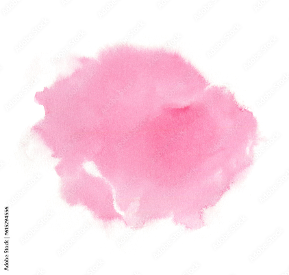 Abstract background pink spot watercolor, hand drawn brush.