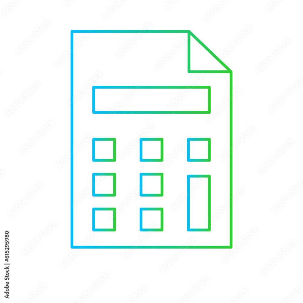 Accounting business and finance icon with green and blue gradient outline style. payment, stock, calculate, workplace, people, young, bank. Vector Illustration Accounting business and finance icon with green and blue gradient outline style. payment, stock, calculate, workplace, people, young, bank. Vector Illustration