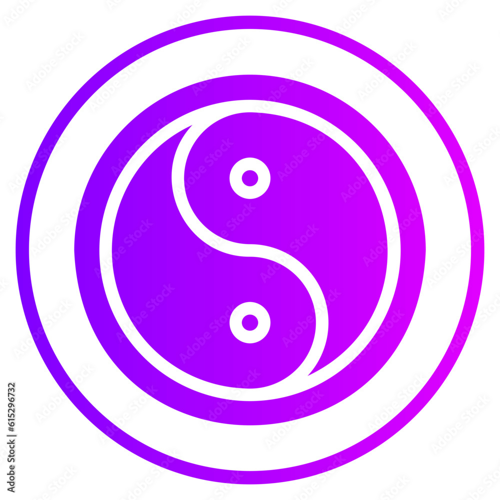 yin yang gradient icon yin yang gradient icon