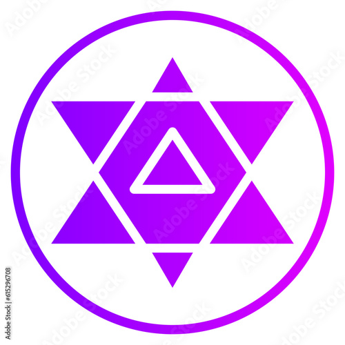 Merkaba gradient icon