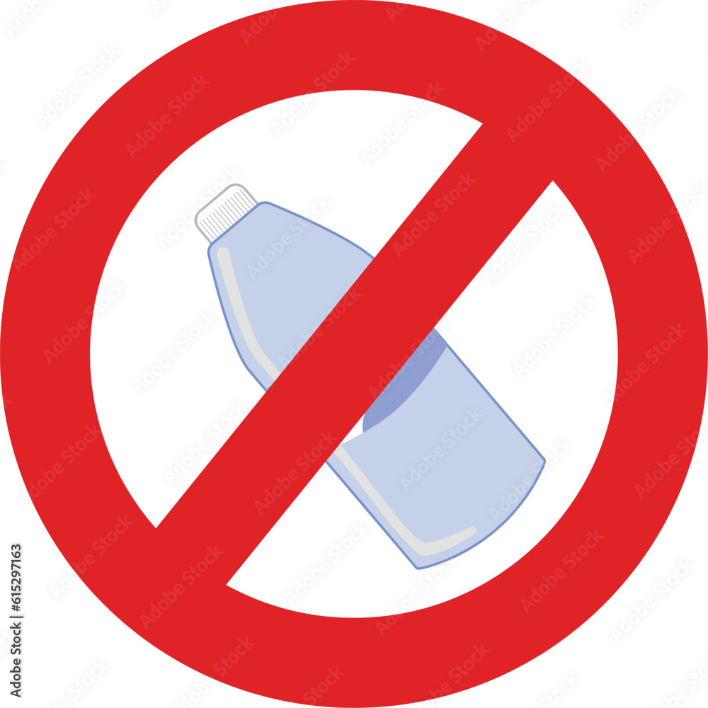 Water bottle No plastic day or Environment Day elements Water bottle No plastic day or Environment Day elements