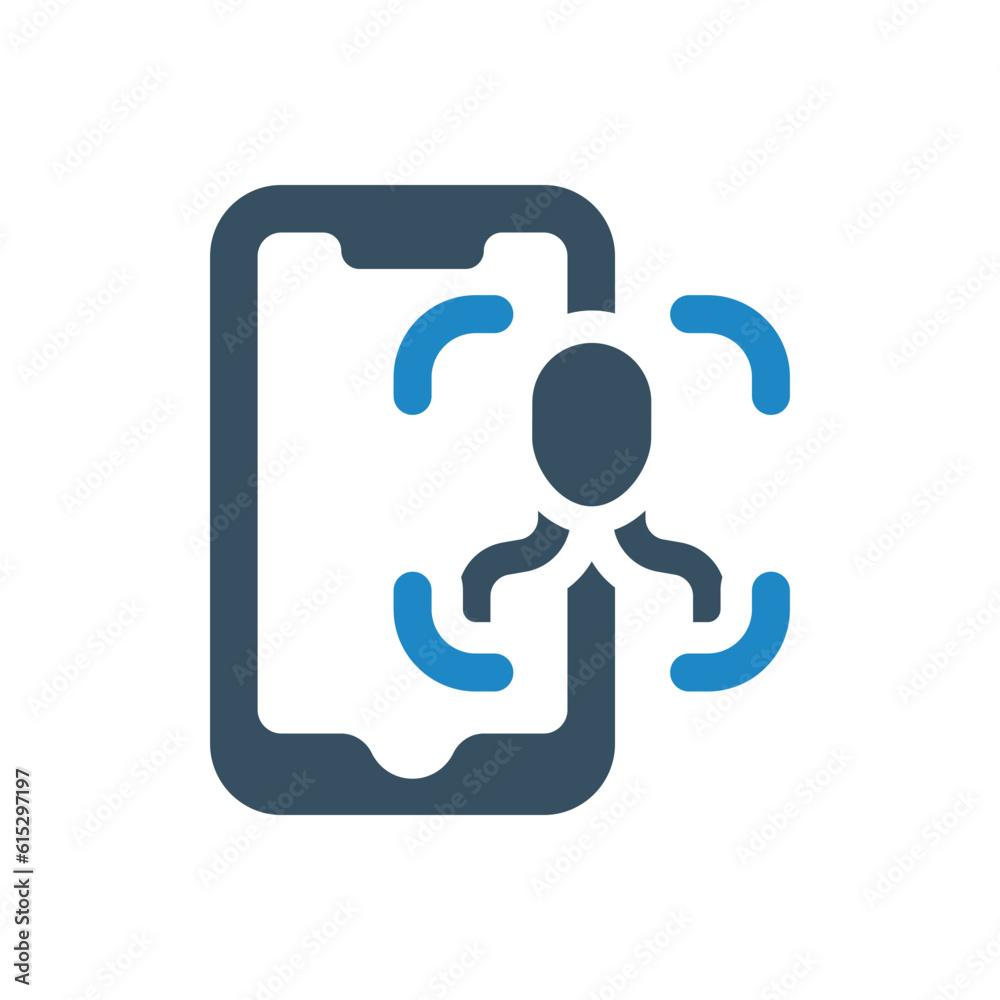 Biometric face icon vector illustration Biometric face icon vector illustration