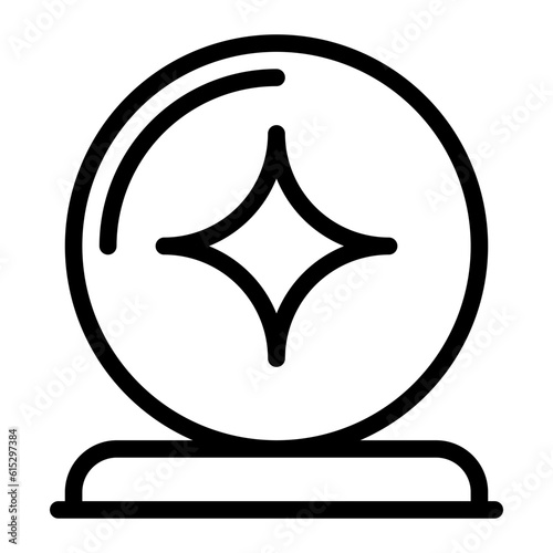 crystal ball line icon