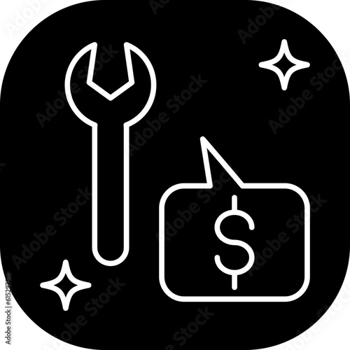 Labor cost business and finance icon with black filled outline style. wealth, financial, difference, direct, decrease, lower, rich. Vector Illustration