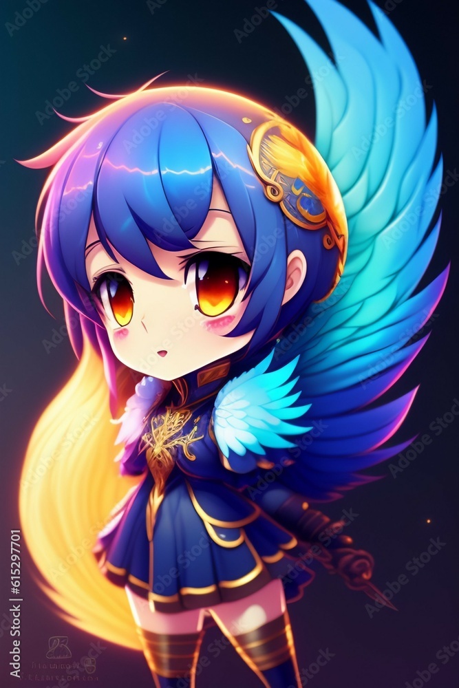 cute little girl with wings