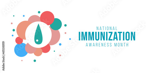 Immunization awareness month is observed every year in August, Immunization awareness month banner, poster,awareness. immunization template design vector illustration.