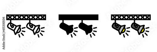 Stage Light Icon, an icon representing stage lights, symbolizing theater, performances, concerts, events, and spotlight moments.