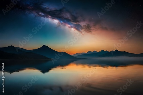 A starry night sky with the Milky Way galaxy as the backdrop © DESIRED_PIC