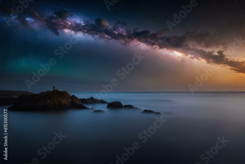 A starry night sky with the Milky Way galaxy as the backdrop © DESIRED_PIC