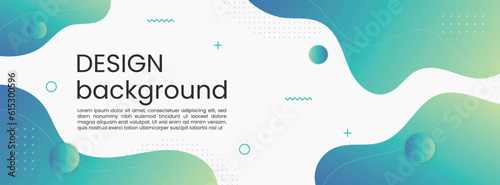 Colorful abstract banner with gradient color. template design with liquid shape.