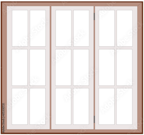 colonial pattern grid window with transparent glass