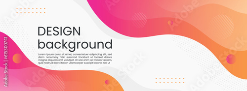 Colorful abstract banner with gradient color. template design with liquid shape.