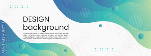 Colorful abstract banner with gradient color. template design with liquid shape.