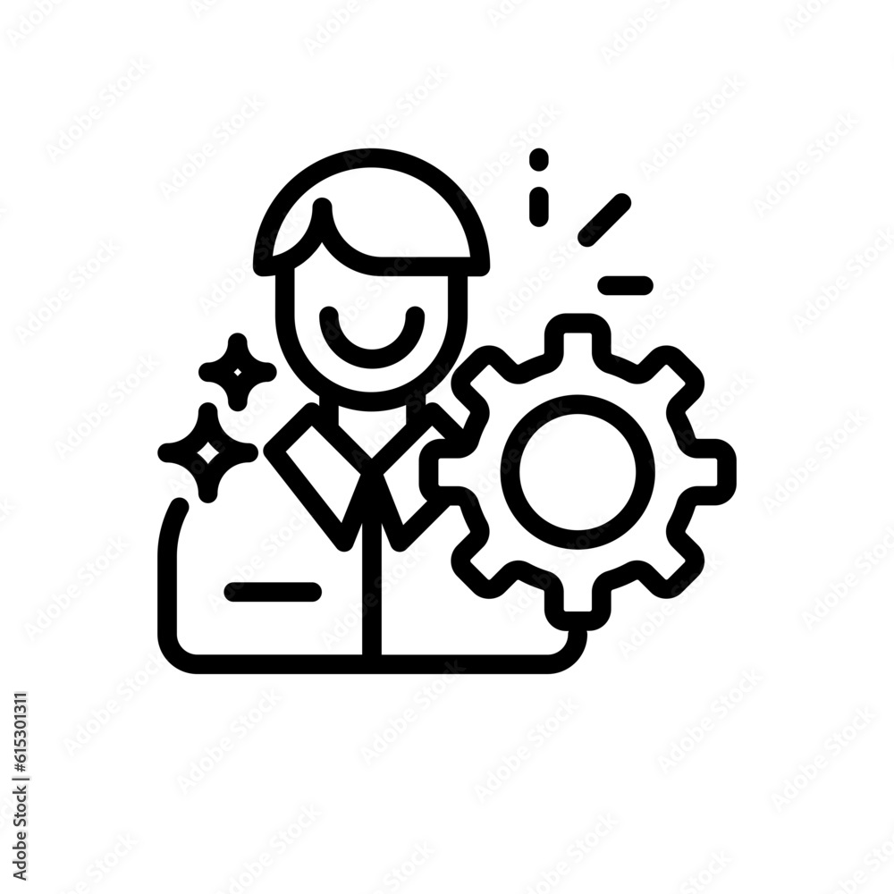 Account access business and finance icon with black outline style. element, badge, silhouette, laptop, website, identification, graphic. Vector Illustration