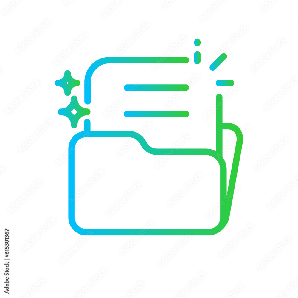Financial data business and finance icon with blue and green gradient outline style. design, thin, stock, progress, internet, investment, graphic. Vector Illustration Financial data business and finance icon with blue and green gradient outline style. design, thin, stock, progress, internet, investment, graphic. Vector Illustration