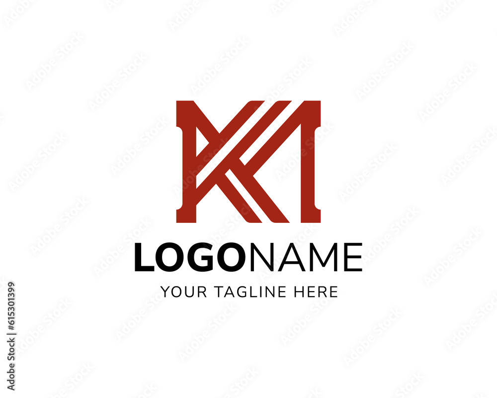 Vector abstract letter MK or KM icon logo design template Vector abstract letter MK or KM icon logo design template