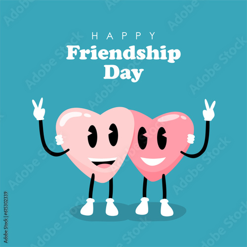 happy friendship day poster template