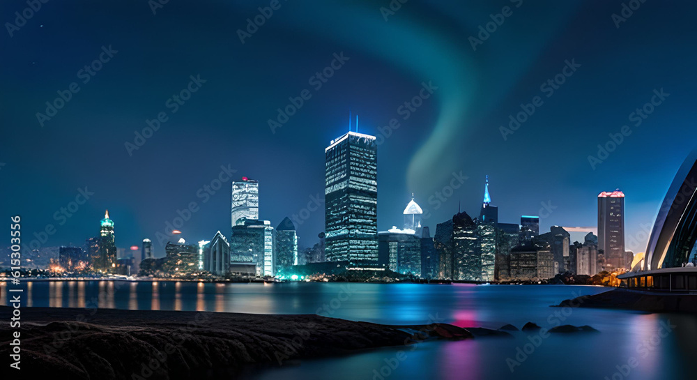 Fototapeta premium city skyline at night