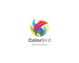 Abstract colorful bird logo gradient