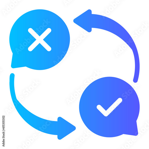 decision making gradient icon