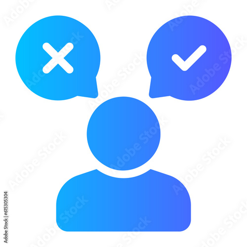decision making gradient icon