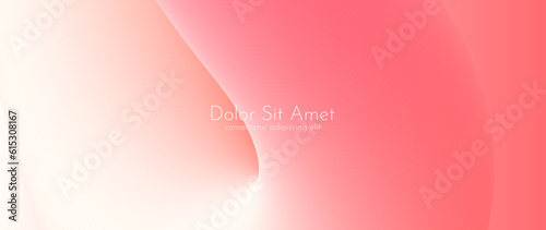 Abstract soft pink 3d shape with place for text. Vector background for placards, advertising, banners, flyers and presentations. "Dolor Sit Amet" is a placeholder text. EPS 10 illustration.
