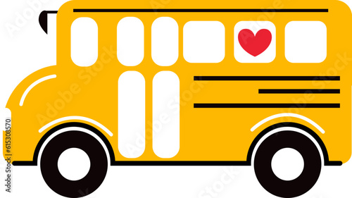 back to school by school bus icon svg graphic