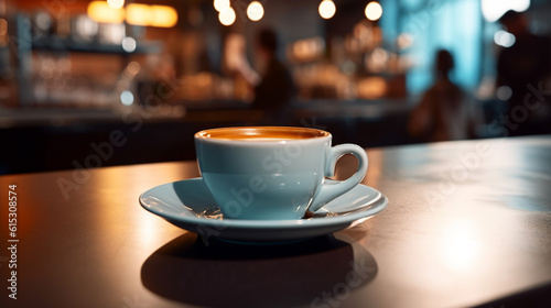 coffee cup on table  bar with coffee shop background in the morning mood collection of beverage  coffee theme