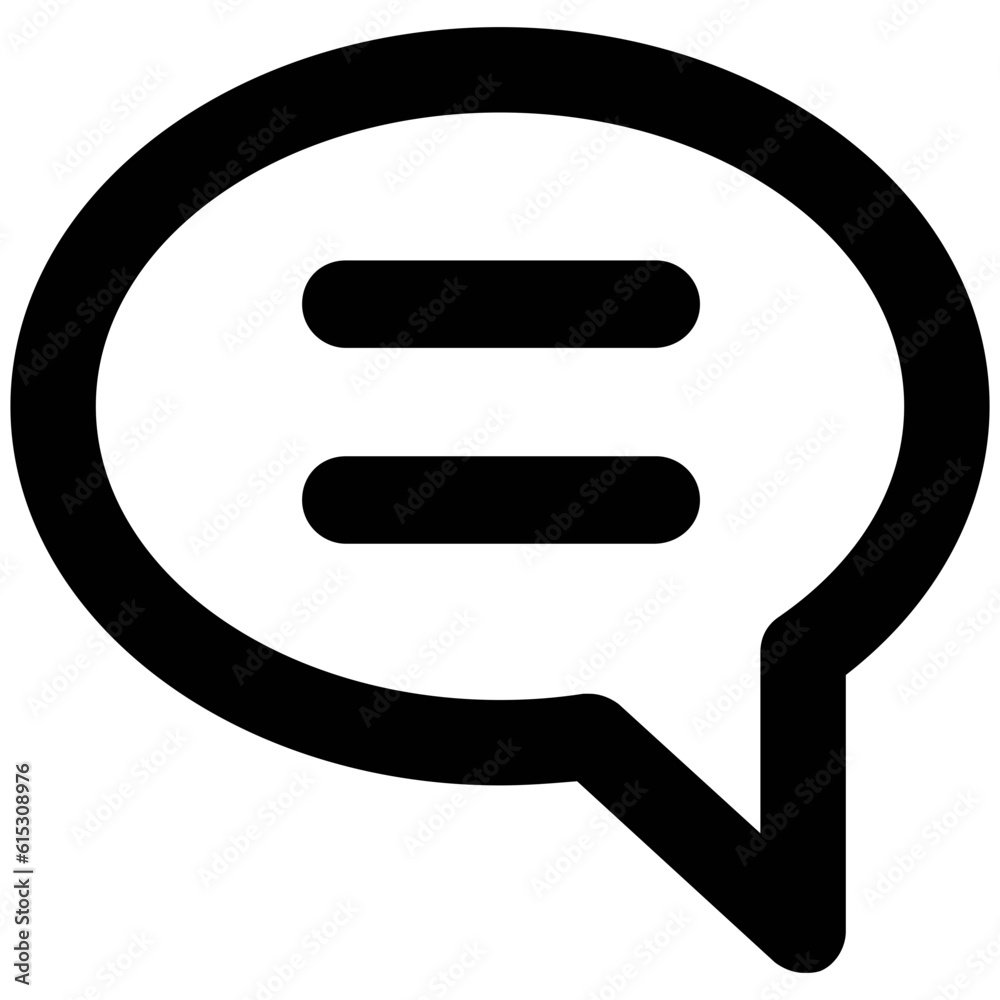 Modern bold line icon of speech bubble Modern bold line icon of speech bubble