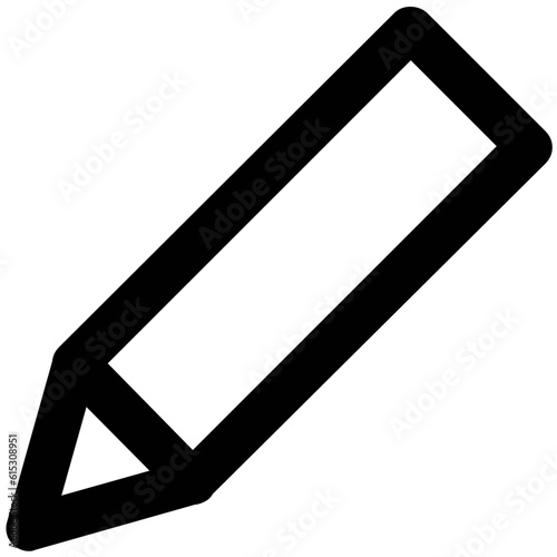 A customizable bold line icon of pencil 