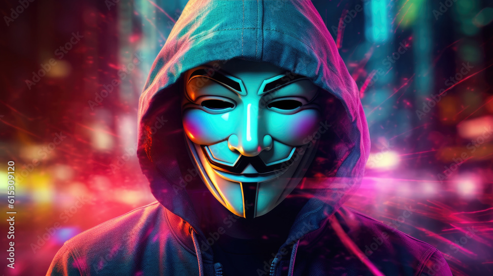 Anonymous hacker. Generative AI Anonymous hacker. Generative AI