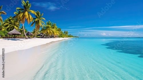 Beautiful tropical beach with white sand © twilight mist