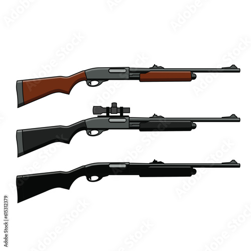 western classic shotgun set vector design