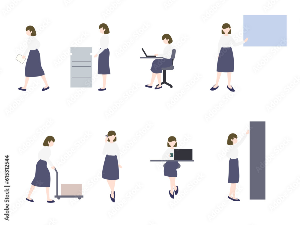 Obraz premium オフィスで働く女性