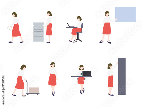 オフィスで働く女性