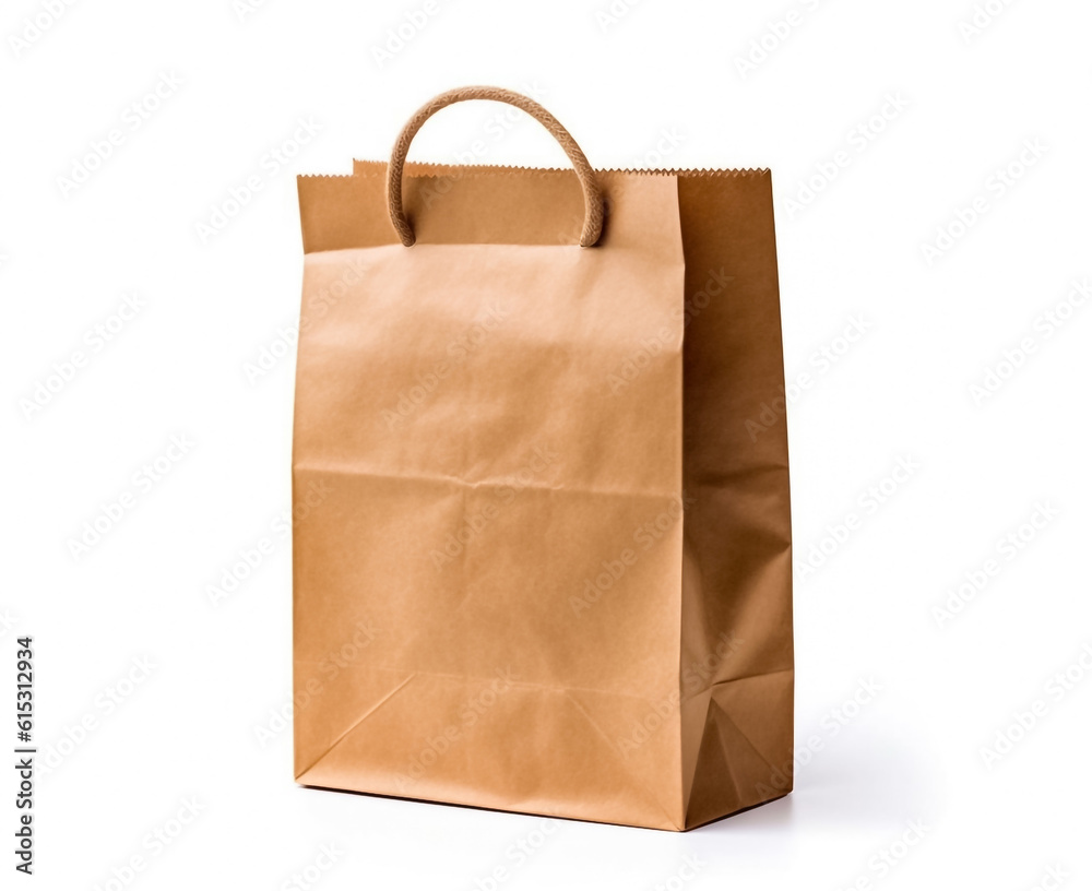 Compostable Trash Bag - Use a paper bag to line your small compost or kitchen waste bin, containing organic waste for easy composting. generative AI. Compostable Trash Bag - Use a paper bag to line your small compost or kitchen waste bin, containing organic waste for easy composting. generative AI.