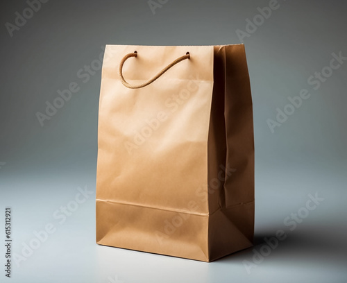 Compostable Trash Bag - Use a paper bag to line your small compost or kitchen waste bin, containing organic waste for easy composting. generative AI.