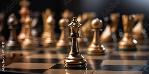 Print op canvas Chess board game concept of business ideas and competition and strategy ideas