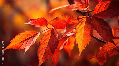 red autumn leaves