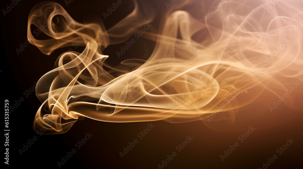 a single line of brown smoke against a contrasting backdrop, Generative AI a single line of brown smoke against a contrasting backdrop, Generative AI