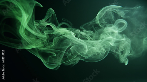 Wallpaper Mural  green smoke gracefully curling through space, Generative AI Torontodigital.ca